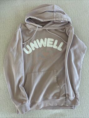 UNWELL Pullover Hoodie in Light Mauve